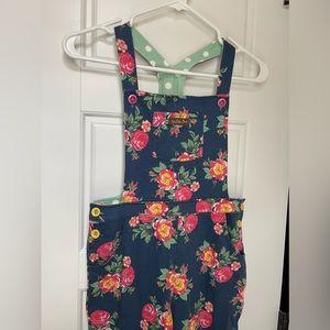Adorable Matilda Jane Floral Overalls/Jumper EUC